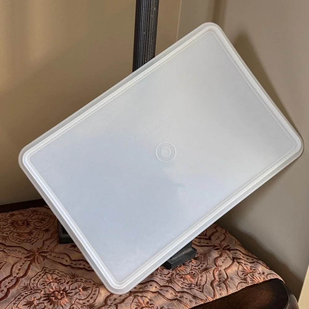 Tupperware Orange and White Compartment Rectangle Storage Container